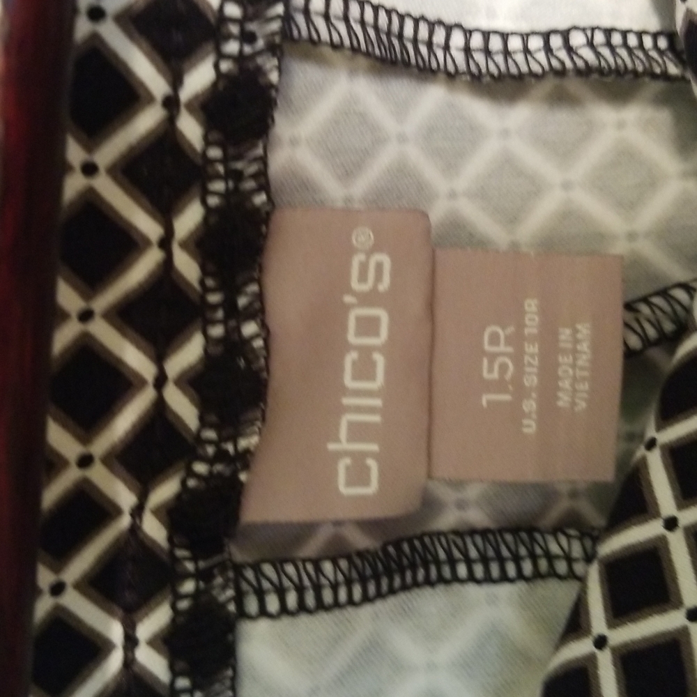 NWT Chico's comfortable, slimming Ankle Pants black & white US 10R, Chico's 1.5R - Picture 4 of 17
